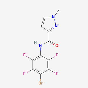 molecular formula C11H6BrF4N3O B10960907 N-(4-bromo-2,3,5,6-tetrafluorophenyl)-1-methyl-1H-pyrazole-3-carboxamide 