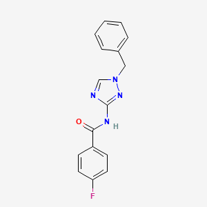 molecular formula C16H13FN4O B10960911 N-(1-benzyl-1H-1,2,4-triazol-3-yl)-4-fluorobenzamide 