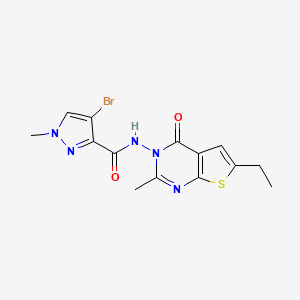 4-Bromo-N-[6-ethyl-2-methyl-4-oxothieno[2,3-D]pyrimidin-3(4H)-YL]-1-methyl-1H-pyrazole-3-carboxamide