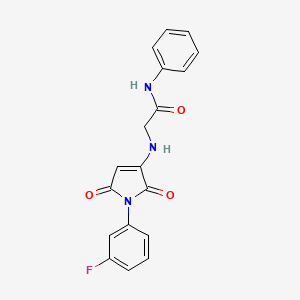 2-{[1-(3-Fluorophenyl)-2,5-dioxo-2,5-dihydro-1H-pyrrol-3-YL]amino}-N-phenylacetamide