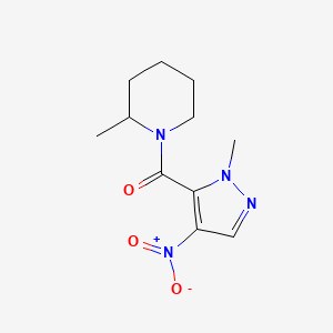 (1-methyl-4-nitro-1H-pyrazol-5-yl)(2-methylpiperidin-1-yl)methanone