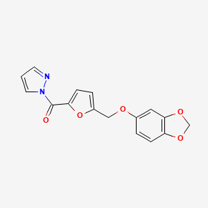 {5-[(1,3-benzodioxol-5-yloxy)methyl]furan-2-yl}(1H-pyrazol-1-yl)methanone