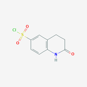 molecular formula C9H8ClNO3S B109610 2-Oxo-1,2,3,4-tetrahydroquinoline-6-sulfonyl chloride CAS No. 66657-42-9
