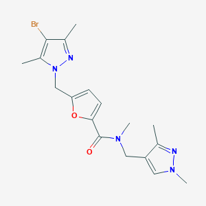 5-[(4-bromo-3,5-dimethyl-1H-pyrazol-1-yl)methyl]-N-[(1,3-dimethyl-1H-pyrazol-4-yl)methyl]-N-methylfuran-2-carboxamide