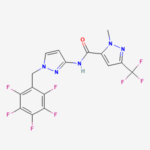 1-methyl-N-[1-(pentafluorobenzyl)-1H-pyrazol-3-yl]-3-(trifluoromethyl)-1H-pyrazole-5-carboxamide