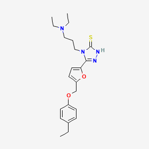 4-[3-(diethylamino)propyl]-5-{5-[(4-ethylphenoxy)methyl]furan-2-yl}-4H-1,2,4-triazole-3-thiol