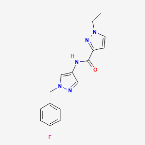 1-ethyl-N-[1-(4-fluorobenzyl)-1H-pyrazol-4-yl]-1H-pyrazole-3-carboxamide