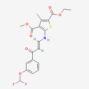 2-ethyl 4-methyl 5-({(1E)-3-[3-(difluoromethoxy)phenyl]-3-oxoprop-1-en-1-yl}amino)-3-methylthiophene-2,4-dicarboxylate