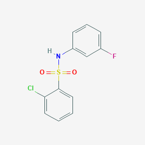 molecular formula C12H9ClFNO2S B10961080 2-chloro-N-(3-fluorophenyl)benzenesulfonamide 