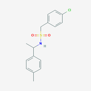 1-(4-chlorophenyl)-N-[1-(4-methylphenyl)ethyl]methanesulfonamide