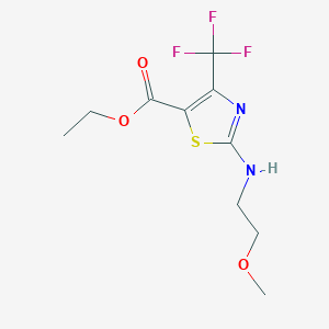 Ethyl 2-[(2-methoxyethyl)amino]-4-(trifluoromethyl)-1,3-thiazole-5-carboxylate