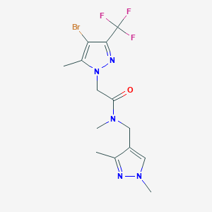 2-[4-bromo-5-methyl-3-(trifluoromethyl)-1H-pyrazol-1-yl]-N-[(1,3-dimethyl-1H-pyrazol-4-yl)methyl]-N-methylacetamide