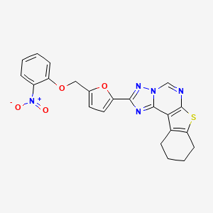 2-{5-[(2-Nitrophenoxy)methyl]-2-furyl}-8,9,10,11-tetrahydro[1]benzothieno[3,2-E][1,2,4]triazolo[1,5-C]pyrimidine