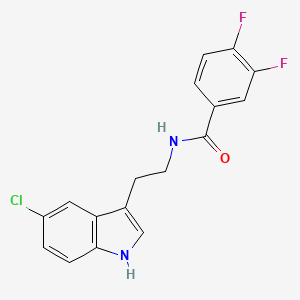 N-[2-(5-chloro-1H-indol-3-yl)ethyl]-3,4-difluorobenzamide