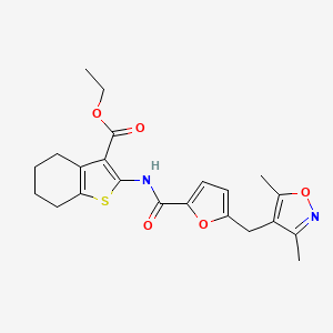 Ethyl 2-[({5-[(3,5-dimethyl-1,2-oxazol-4-yl)methyl]furan-2-yl}carbonyl)amino]-4,5,6,7-tetrahydro-1-benzothiophene-3-carboxylate