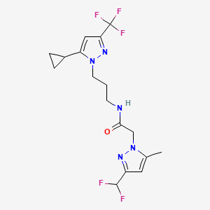 N-{3-[5-cyclopropyl-3-(trifluoromethyl)-1H-pyrazol-1-yl]propyl}-2-[3-(difluoromethyl)-5-methyl-1H-pyrazol-1-yl]acetamide