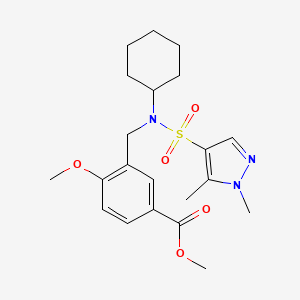 methyl 3-({cyclohexyl[(1,5-dimethyl-1H-pyrazol-4-yl)sulfonyl]amino}methyl)-4-methoxybenzoate