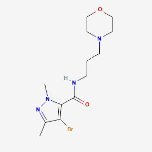 4-bromo-1,3-dimethyl-N-[3-(morpholin-4-yl)propyl]-1H-pyrazole-5-carboxamide