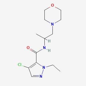 4-chloro-1-ethyl-N-[1-(morpholin-4-yl)propan-2-yl]-1H-pyrazole-5-carboxamide