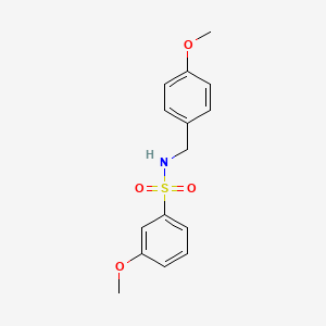 molecular formula C15H17NO4S B10961259 3-methoxy-N-(4-methoxybenzyl)benzenesulfonamide 