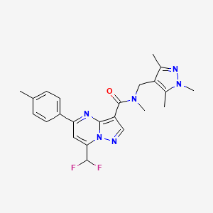 7-(difluoromethyl)-N-methyl-5-(4-methylphenyl)-N-[(1,3,5-trimethyl-1H-pyrazol-4-yl)methyl]pyrazolo[1,5-a]pyrimidine-3-carboxamide