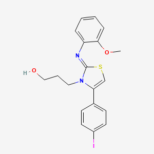 3-[(2Z)-4-(4-iodophenyl)-2-[(2-methoxyphenyl)imino]-1,3-thiazol-3(2H)-yl]propan-1-ol