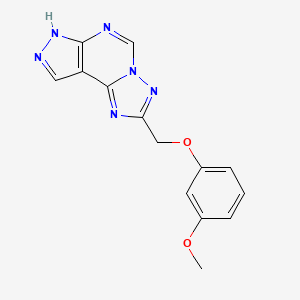 2-[(3-methoxyphenoxy)methyl]-7H-pyrazolo[4,3-e][1,2,4]triazolo[1,5-c]pyrimidine