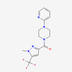 [1-methyl-5-(trifluoromethyl)-1H-pyrazol-3-yl][4-(2-pyridyl)piperazino]methanone