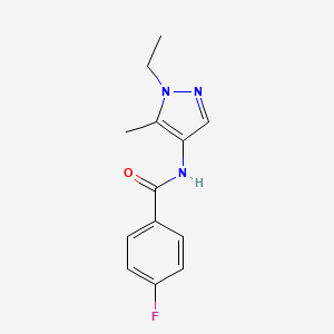 N-(1-ethyl-5-methyl-1H-pyrazol-4-yl)-4-fluorobenzamide