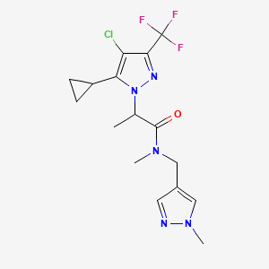 2-[4-chloro-5-cyclopropyl-3-(trifluoromethyl)-1H-pyrazol-1-yl]-N-methyl-N-[(1-methyl-1H-pyrazol-4-yl)methyl]propanamide