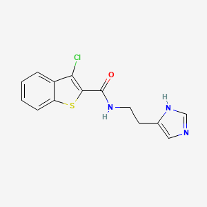 3-chloro-N-[2-(1H-imidazol-4-yl)ethyl]-1-benzothiophene-2-carboxamide