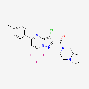 [3-chloro-5-(4-methylphenyl)-7-(trifluoromethyl)pyrazolo[1,5-a]pyrimidin-2-yl](hexahydropyrrolo[1,2-a]pyrazin-2(1H)-yl)methanone