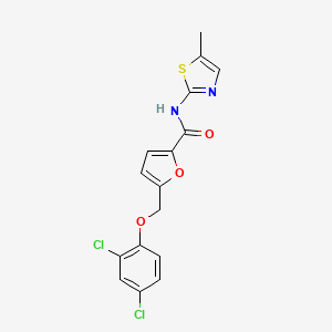 molecular formula C16H12Cl2N2O3S B10961398 5-[(2,4-dichlorophenoxy)methyl]-N-(5-methyl-1,3-thiazol-2-yl)furan-2-carboxamide 