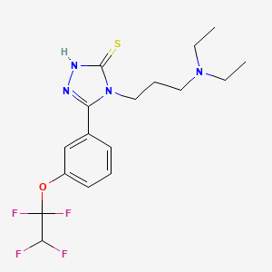 4-[3-(diethylamino)propyl]-5-[3-(1,1,2,2-tetrafluoroethoxy)phenyl]-4H-1,2,4-triazole-3-thiol