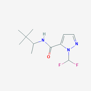 molecular formula C11H17F2N3O B10961426 1-(difluoromethyl)-N-(3,3-dimethylbutan-2-yl)-1H-pyrazole-5-carboxamide 