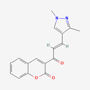 3-[3-(1,3-Dimethyl-1H-pyrazol-4-yl)prop-2-enoyl]-2H-chromen-2-one