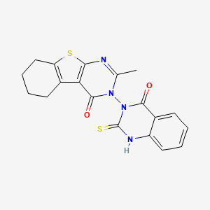 2-methyl-3-(4-oxo-2-sulfanylquinazolin-3(4H)-yl)-5,6,7,8-tetrahydro[1]benzothieno[2,3-d]pyrimidin-4(3H)-one