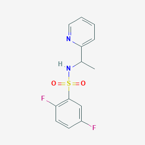 2,5-difluoro-N-[1-(pyridin-2-yl)ethyl]benzenesulfonamide