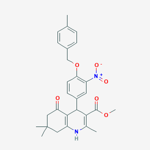 Methyl 2,7,7-trimethyl-4-{4-[(4-methylbenzyl)oxy]-3-nitrophenyl}-5-oxo-1,4,5,6,7,8-hexahydroquinoline-3-carboxylate