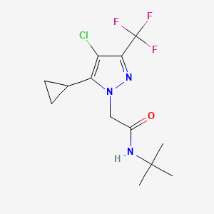 N-tert-butyl-2-[4-chloro-5-cyclopropyl-3-(trifluoromethyl)-1H-pyrazol-1-yl]acetamide