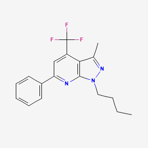 1-butyl-3-methyl-6-phenyl-4-(trifluoromethyl)-1H-pyrazolo[3,4-b]pyridine