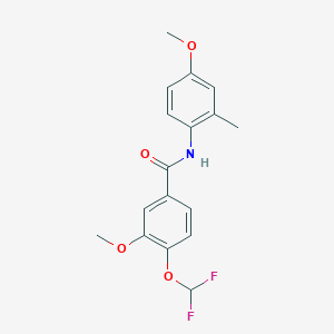 molecular formula C17H17F2NO4 B10961501 4-(difluoromethoxy)-3-methoxy-N-(4-methoxy-2-methylphenyl)benzamide 