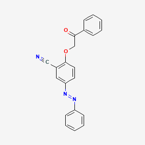 2-(2-oxo-2-phenylethoxy)-5-[(E)-phenyldiazenyl]benzonitrile