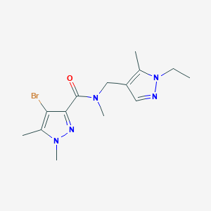 4-bromo-N-[(1-ethyl-5-methyl-1H-pyrazol-4-yl)methyl]-N,1,5-trimethyl-1H-pyrazole-3-carboxamide