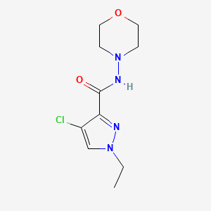 4-chloro-1-ethyl-N-(morpholin-4-yl)-1H-pyrazole-3-carboxamide