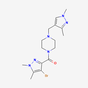 (4-bromo-1,5-dimethyl-1H-pyrazol-3-yl){4-[(1,3-dimethyl-1H-pyrazol-4-yl)methyl]piperazin-1-yl}methanone