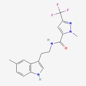 1-methyl-N-[2-(5-methyl-1H-indol-3-yl)ethyl]-3-(trifluoromethyl)-1H-pyrazole-5-carboxamide