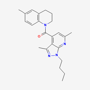 (1-butyl-3,6-dimethyl-1H-pyrazolo[3,4-b]pyridin-4-yl)(6-methyl-3,4-dihydroquinolin-1(2H)-yl)methanone