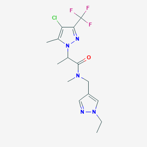 2-[4-chloro-5-methyl-3-(trifluoromethyl)-1H-pyrazol-1-yl]-N-[(1-ethyl-1H-pyrazol-4-yl)methyl]-N-methylpropanamide