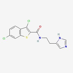 molecular formula C14H11Cl2N3OS B10961572 3,6-dichloro-N-[2-(1H-imidazol-4-yl)ethyl]-1-benzothiophene-2-carboxamide 